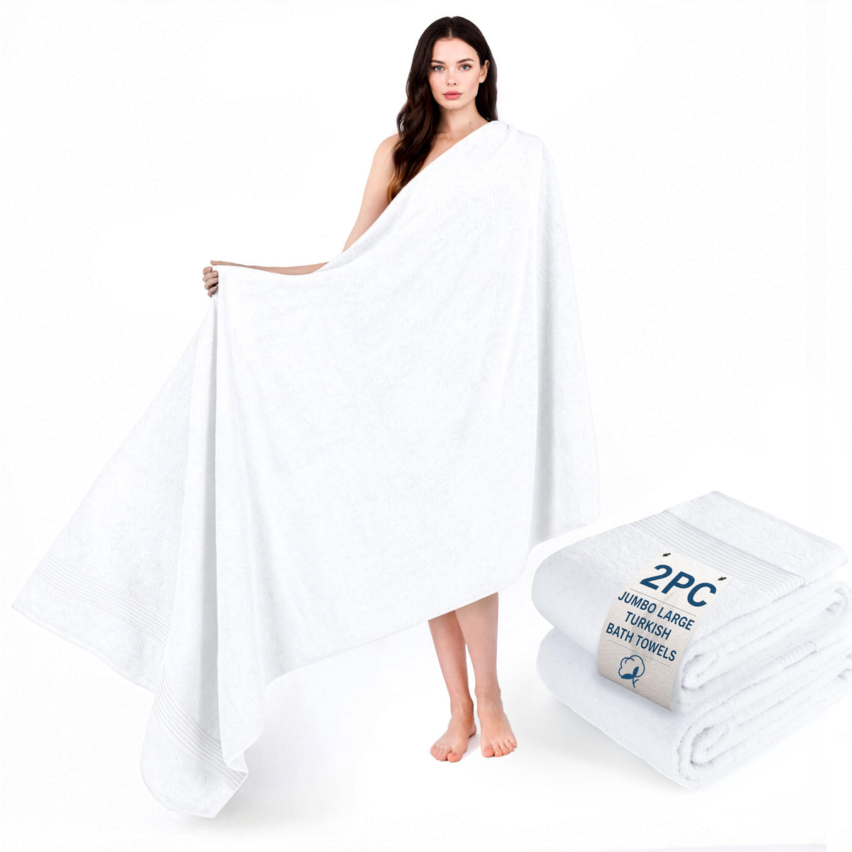 100% Cotton Turkish Towel Set (4 Count)