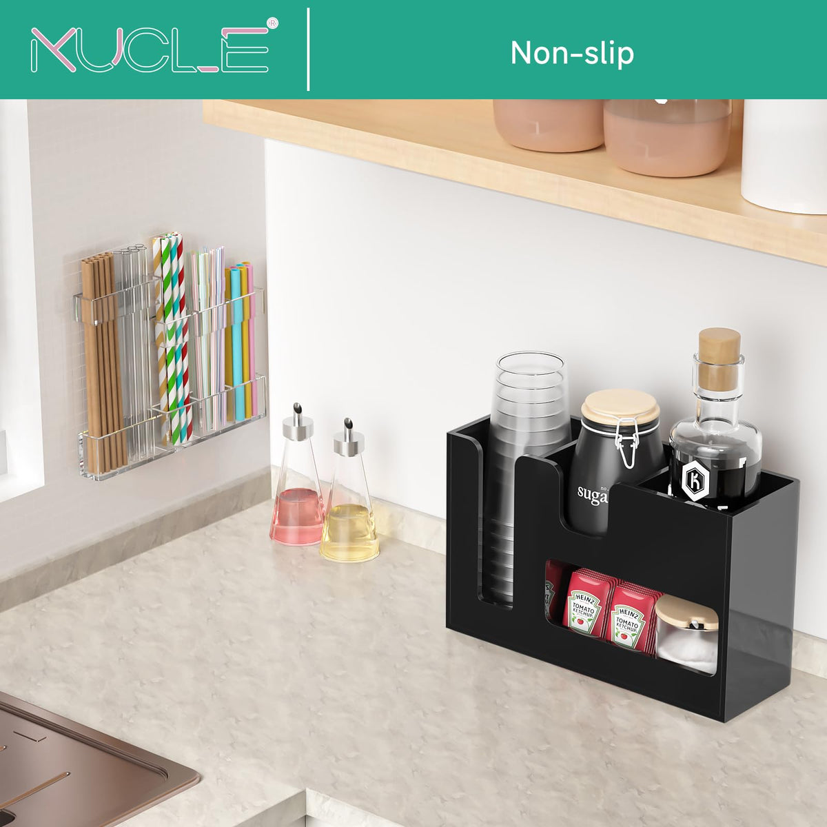 2 Tier Coffee Station Organizer for Countertop