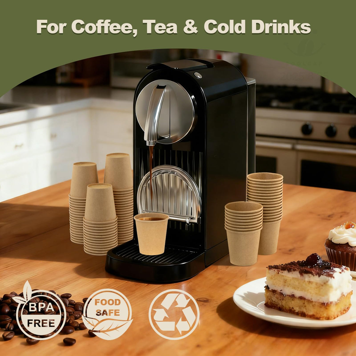 3 oz 600 Pack Disposable Coffee Cups (600 Count)