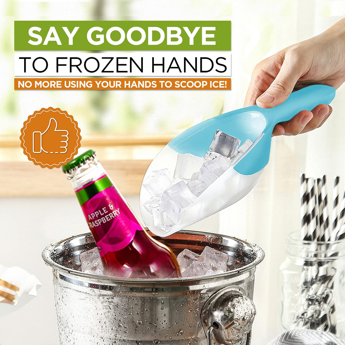 Magnetic Ice Scoop for Freezer (2 Count)