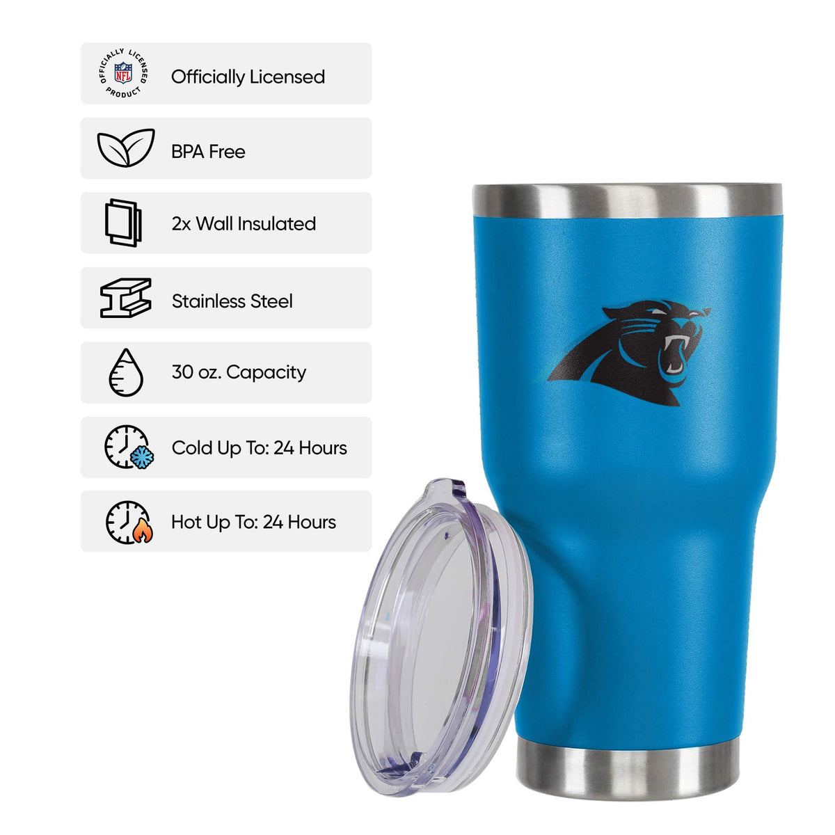Carolina Panthers NFL Team Logo 30 oz Tumbler