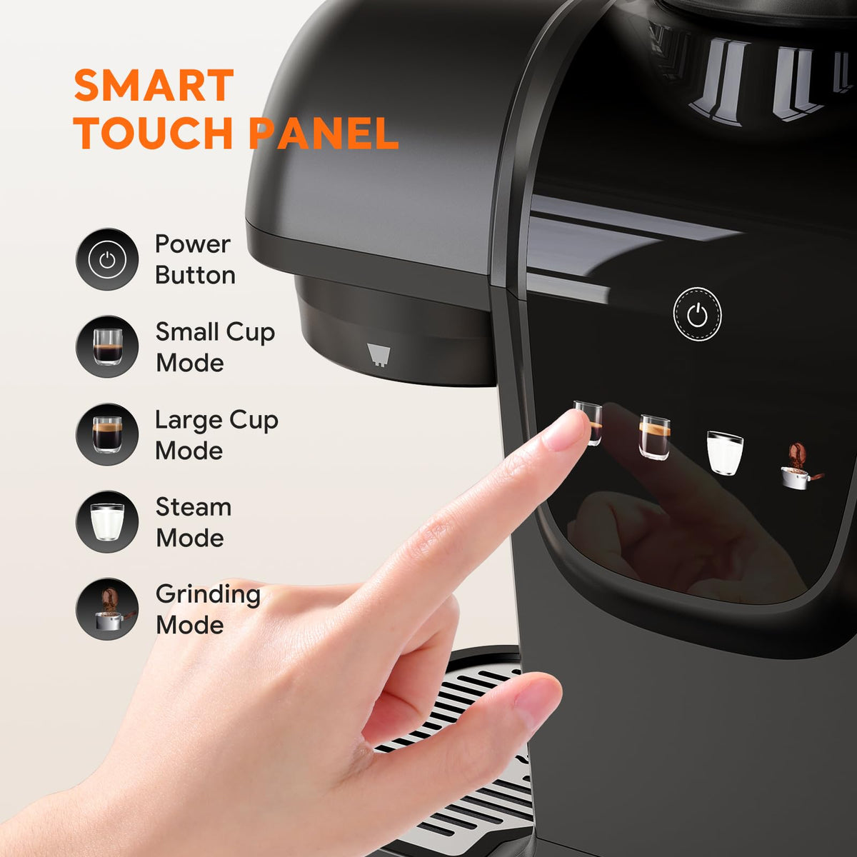 Semi Automatic Espresso Machine with Grinder