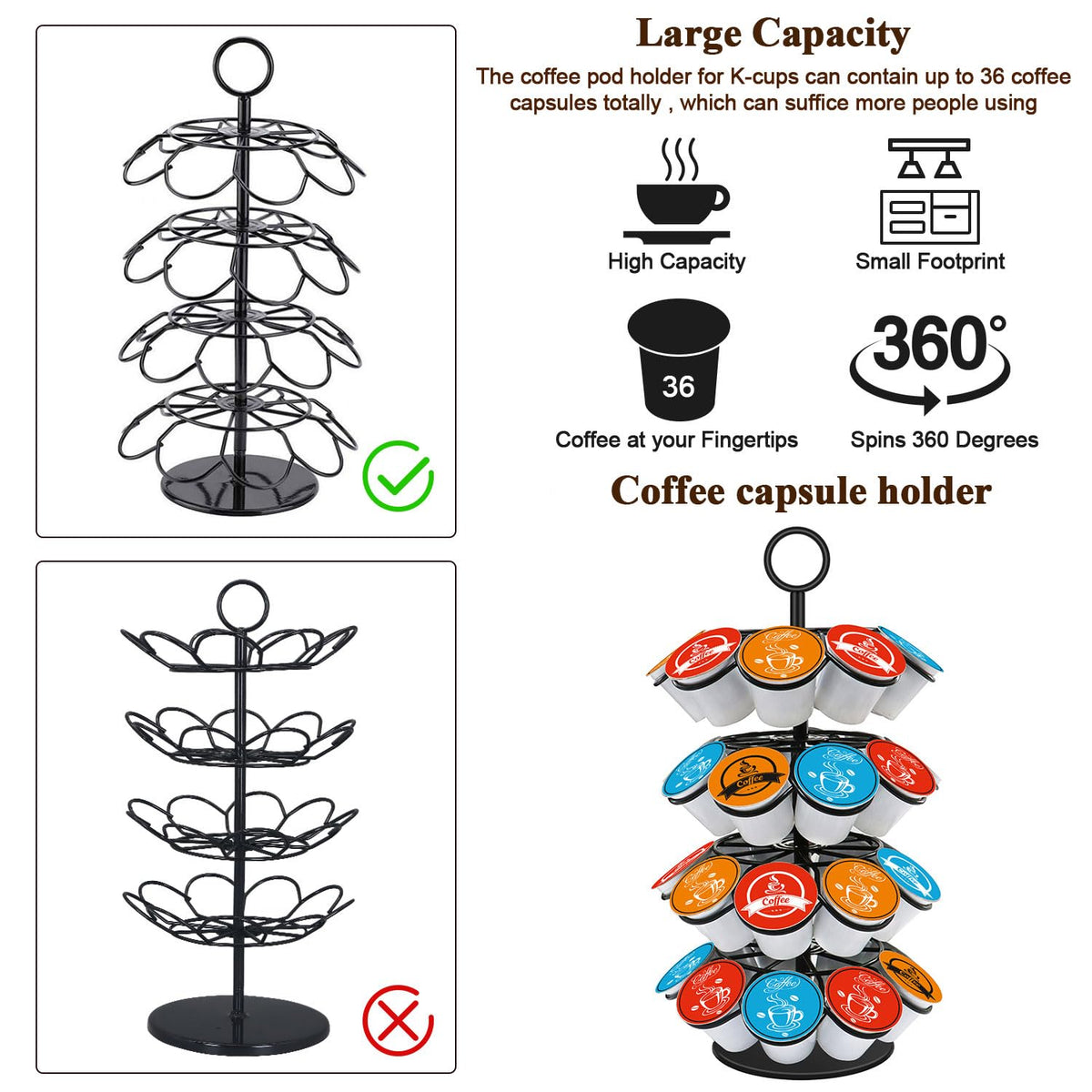 Coffee Pod Carousel Holder