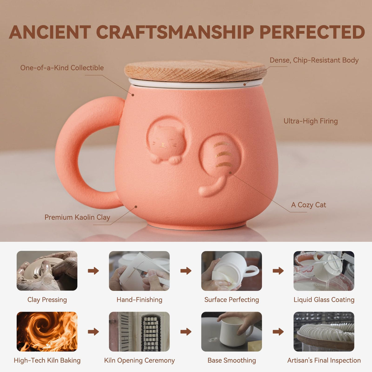 Tea Cup with Infuser and Lid 14oz