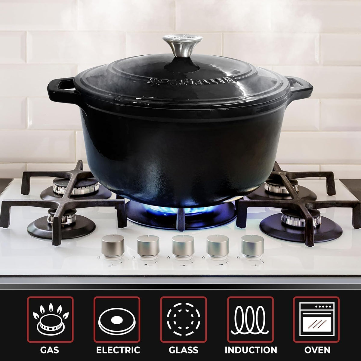 4.5 QT Enameled Cast Iron Dutch Oven