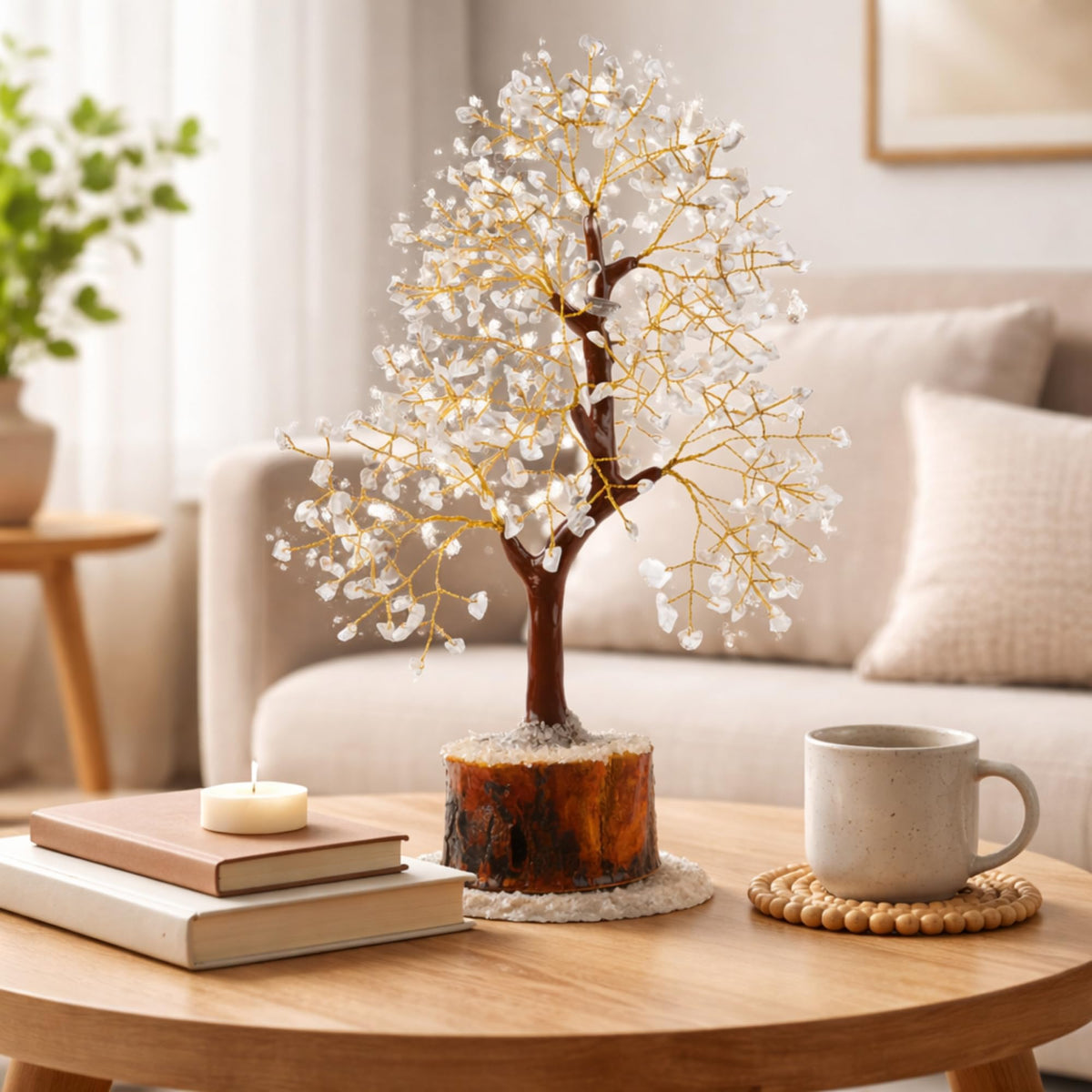 Crystal Tree of Life Clear Quartz Healing Crystal Trees for Home & Office Decor