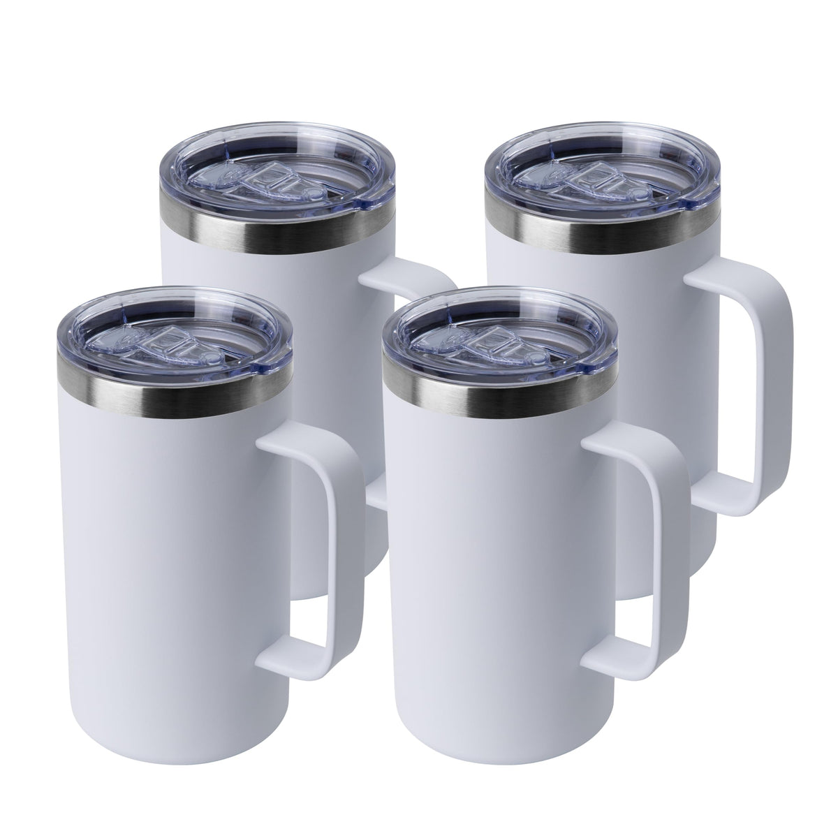 24oz Mug with Handle and Lid (4 Count)