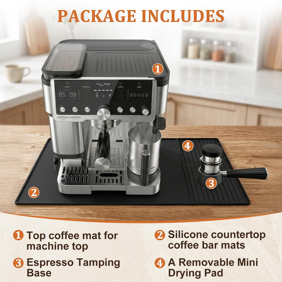 Silicone Top Mat Set & Tamper Base for Ninja ES601