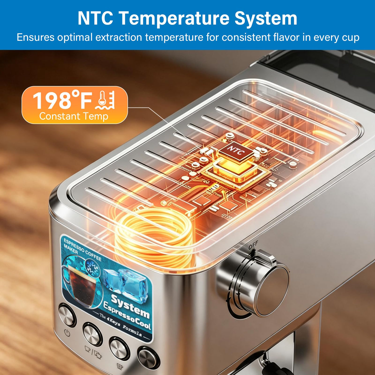 Cold Brew Espresso Maker with Milk Frother for Cappuccino & Latte