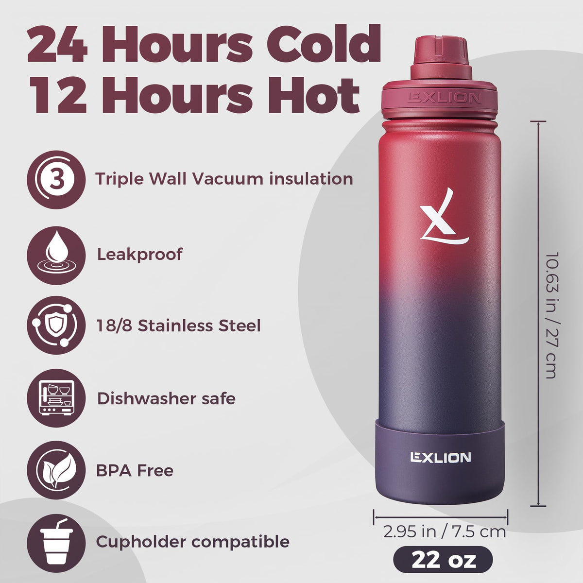 Tea Infuser Water Bottle 22 Oz