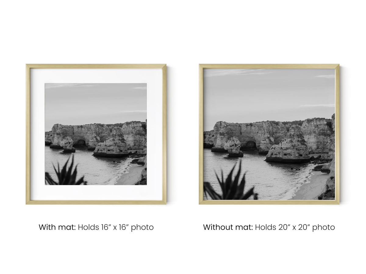20x20 Gold Metal Picture Frames Matted to 16x16 (3 Count)