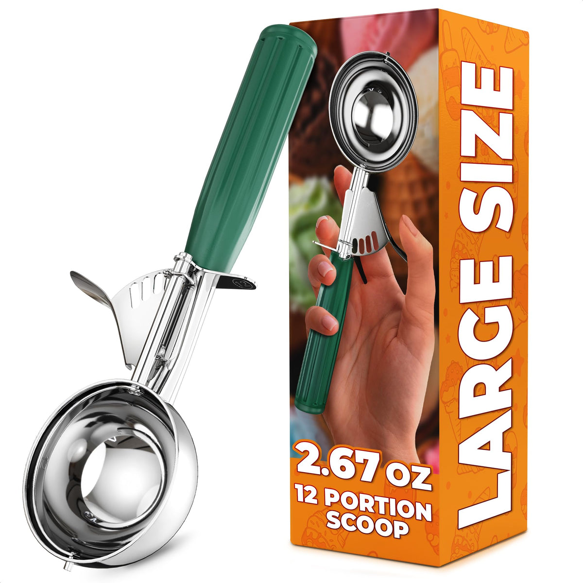 2.67 Oz Ice Cream Scoop with Trigger