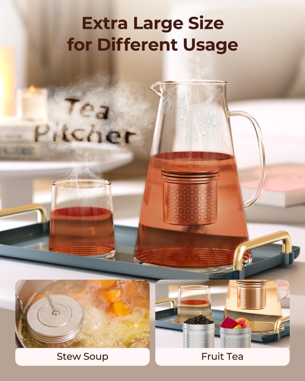 2 Pack Extra Large Tea Infuser for Loose Leaf Tea & Spice Ball (2 Count)