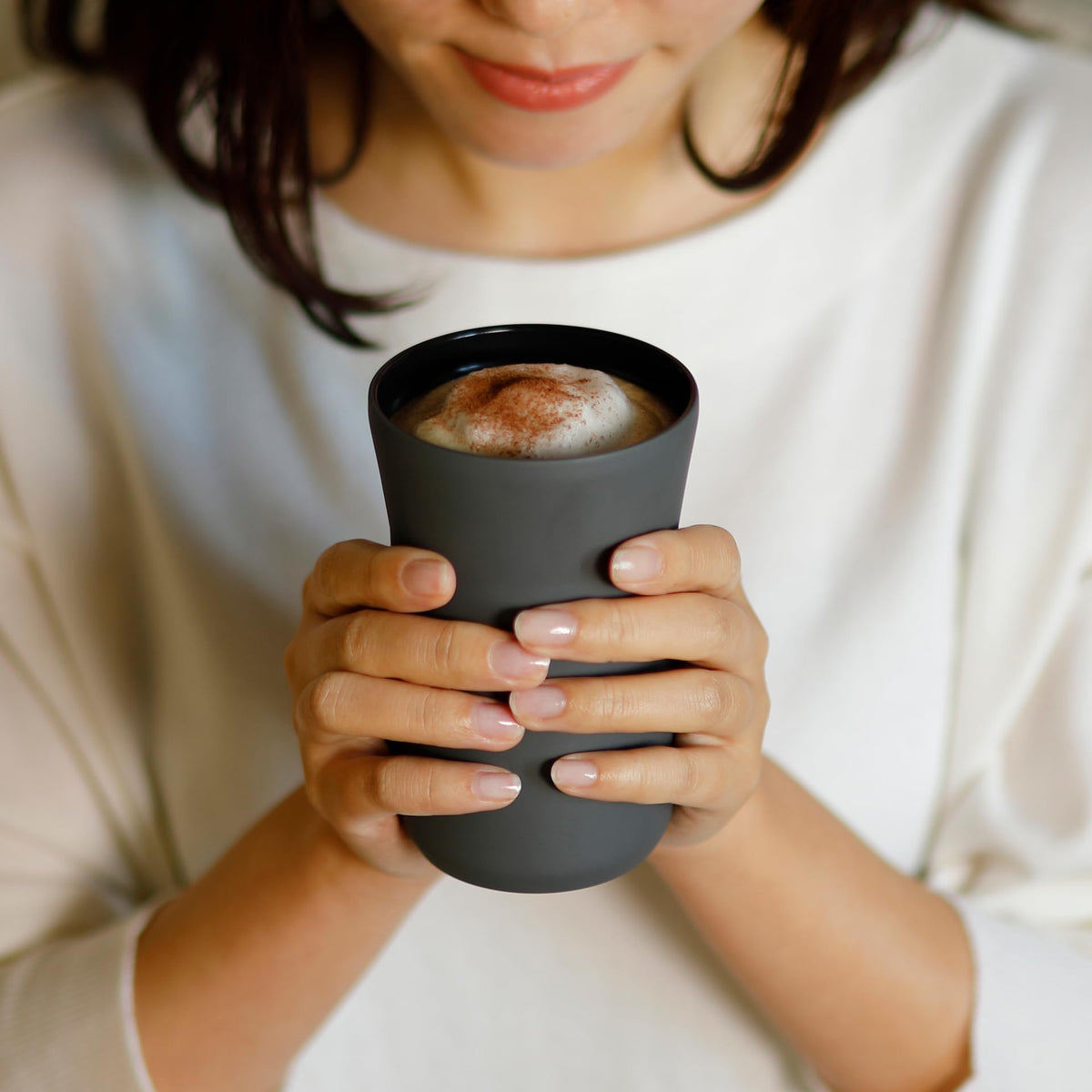 12 oz Ceramic Coated Tumbler with Lid
