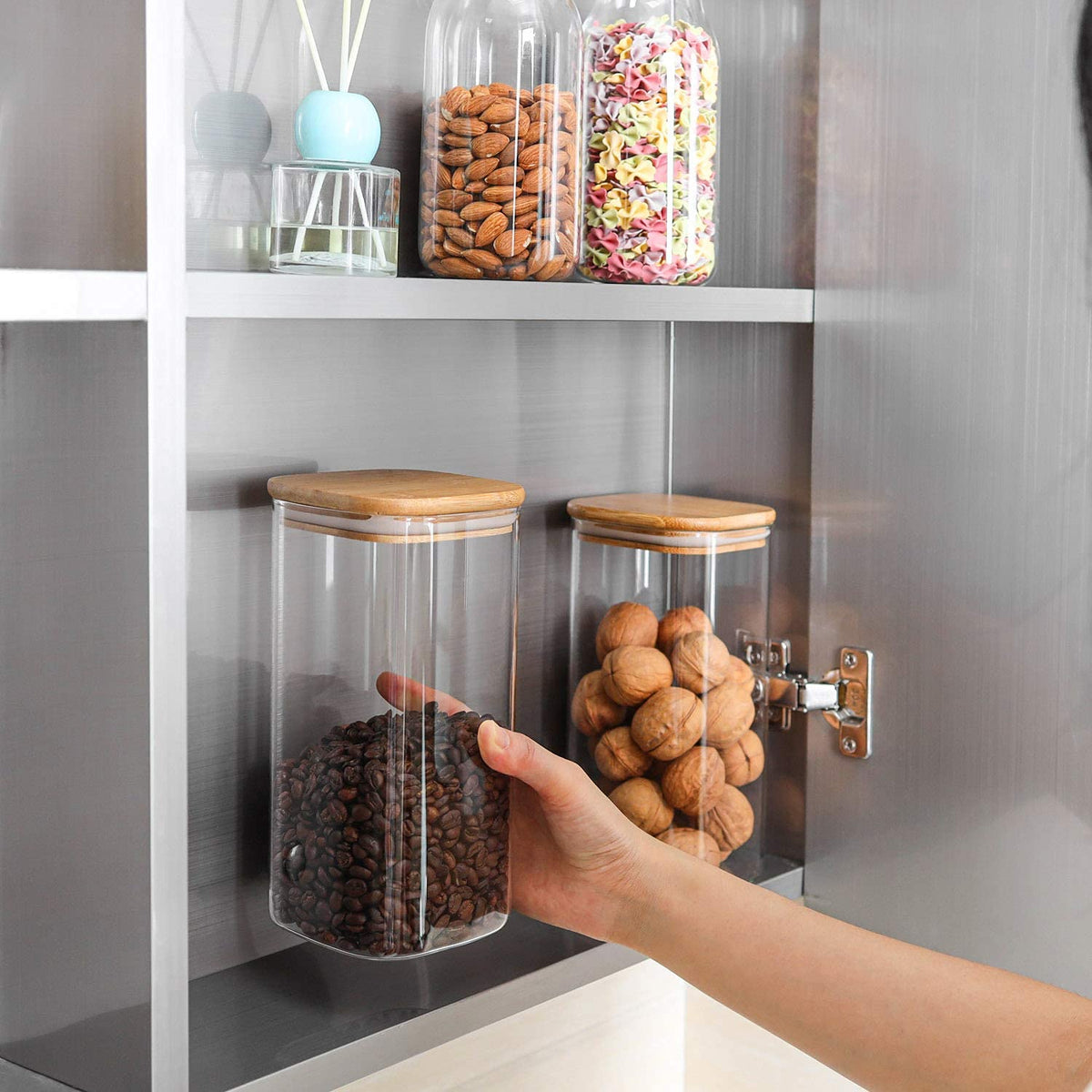 Glass Storage Containers wtih Lids 1.6 Qt (3 Count)