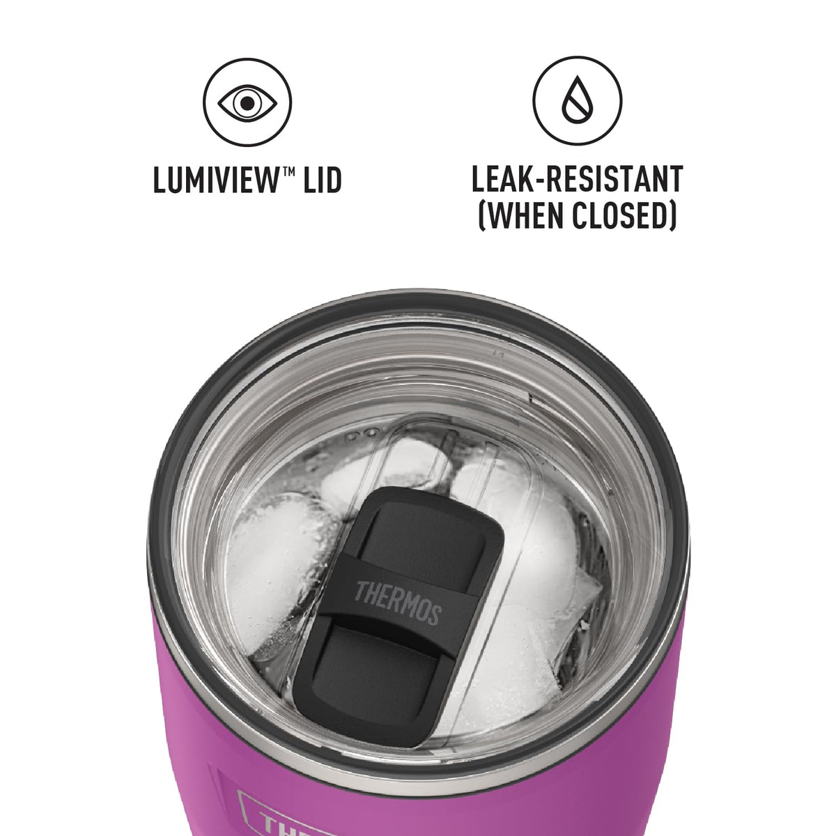 Icon Series 24oz Stainless Steel Tumbler with Slide Lock Lid