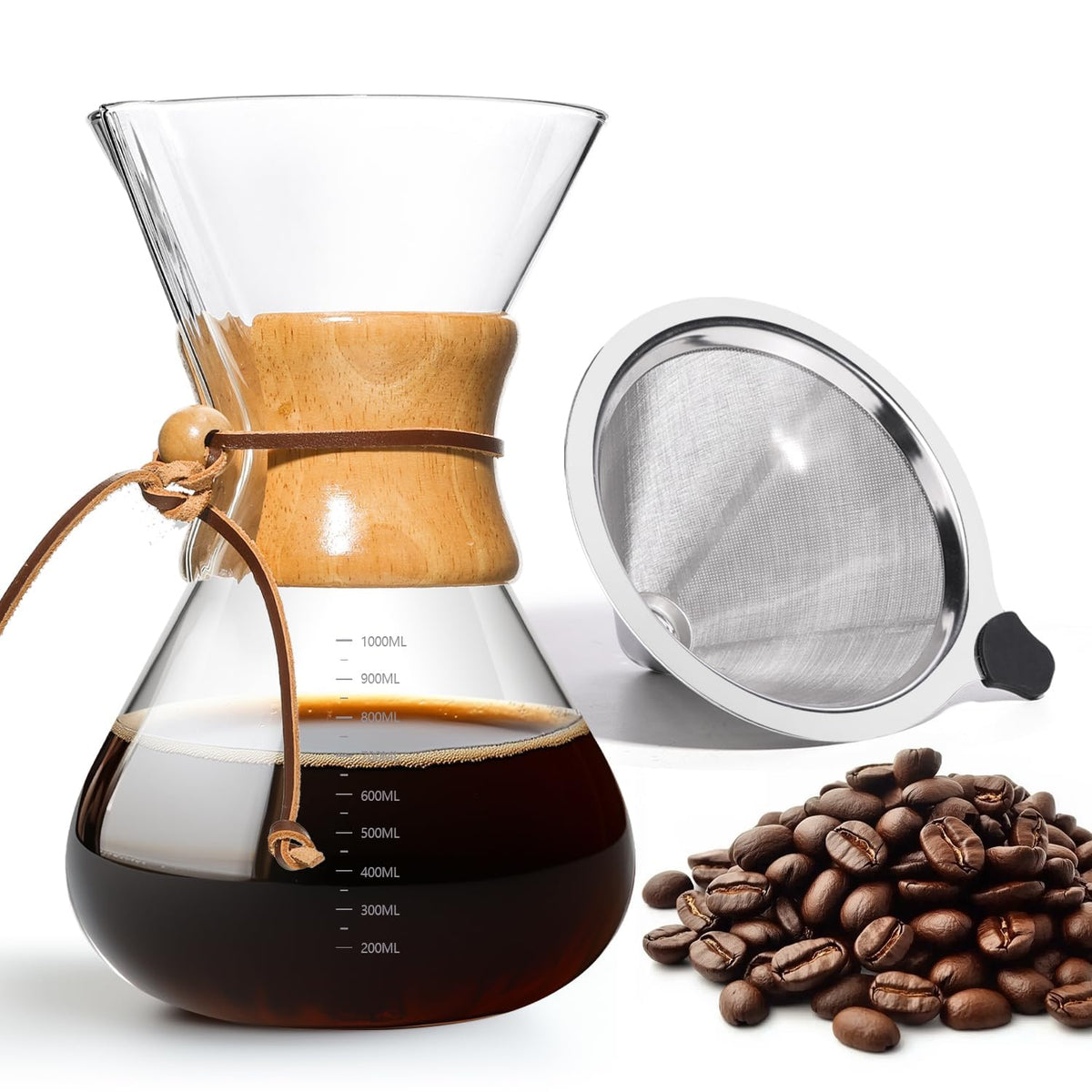 Pour Over Coffee Maker 34 OZ