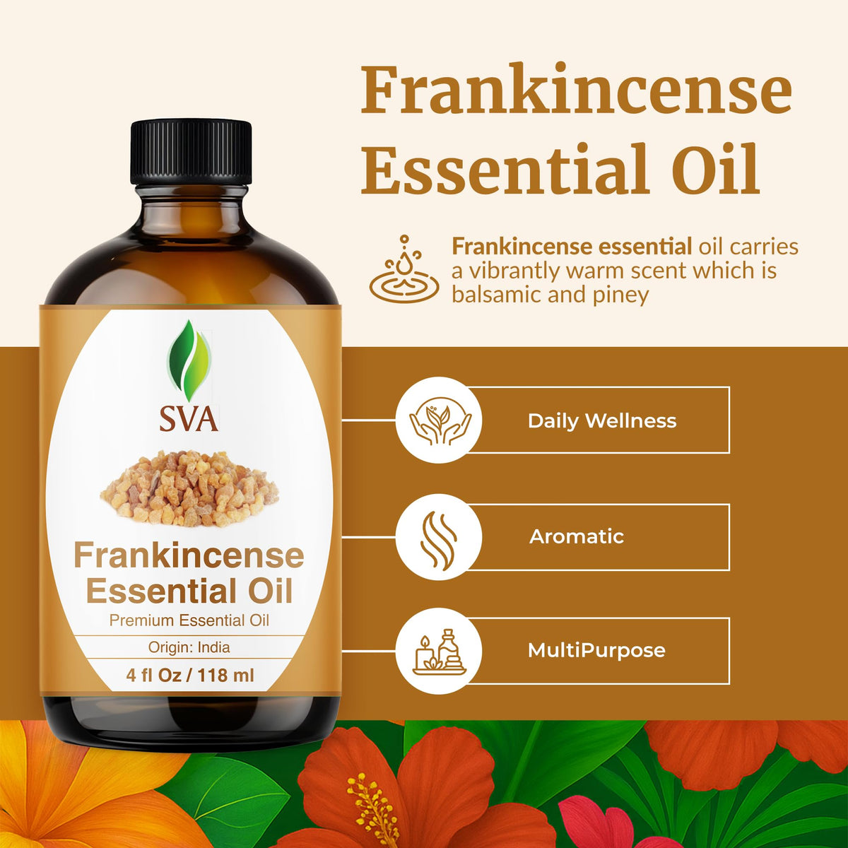 SVA Frankincense Essential Oil with Dropper (4 Fl Oz)