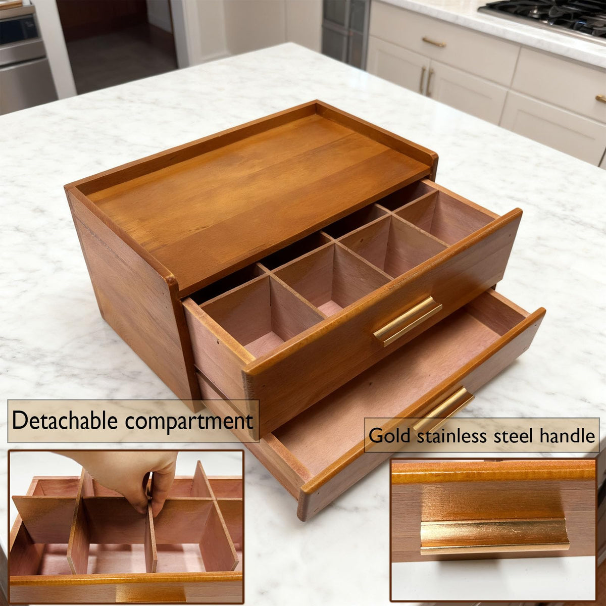 Wooden Tea Bag Organizer
