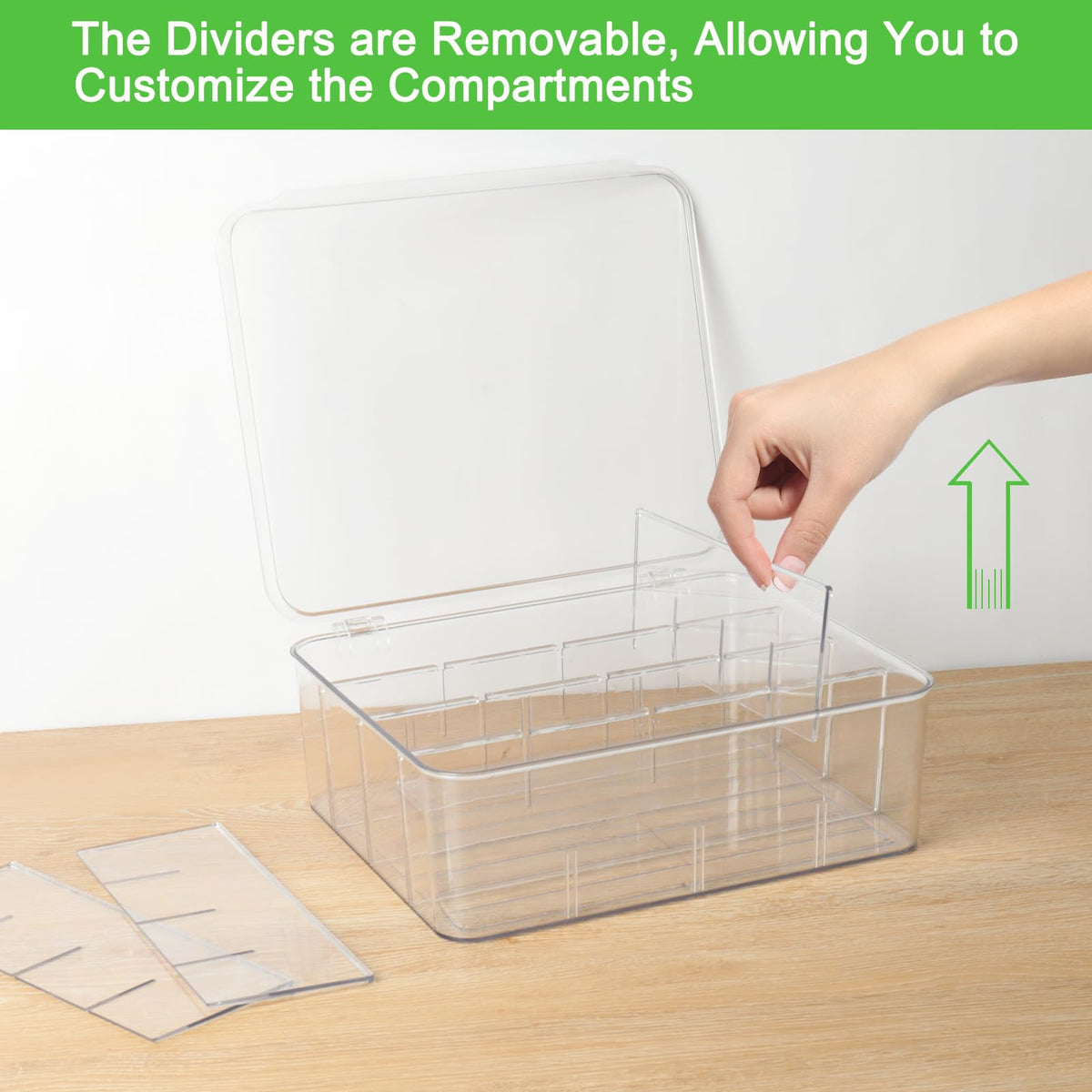 2 Pack Acrylic Sock and Underwear Organizer with Blank Label (2 Count)