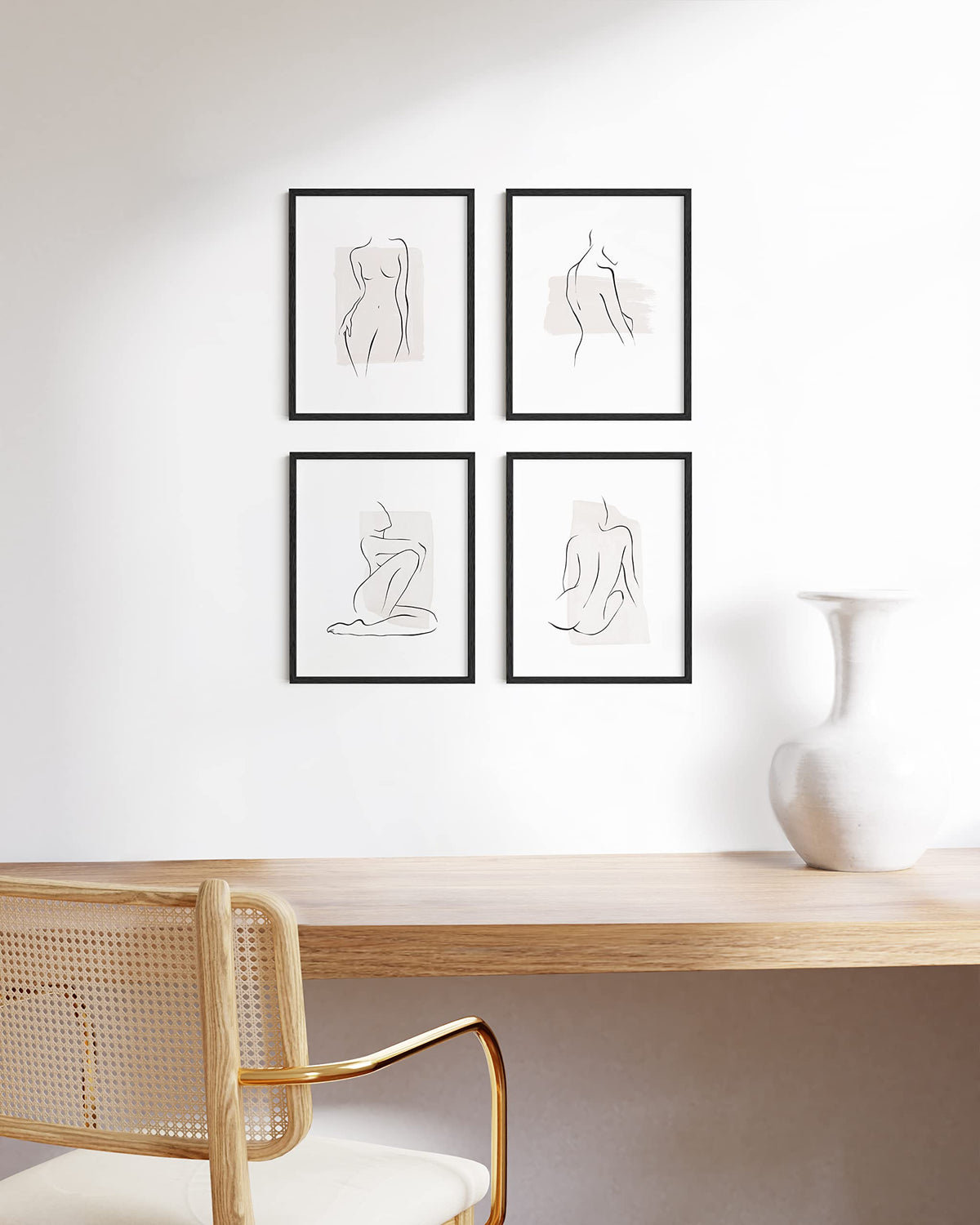 11x14 Black Oak Frame Set of 4 (4 Count)