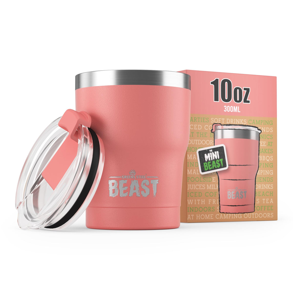 Beast 10 oz Tumbler Stainless Steel Vacuum Insulated Coffee Ice Cup Double Wall Travel Flask
