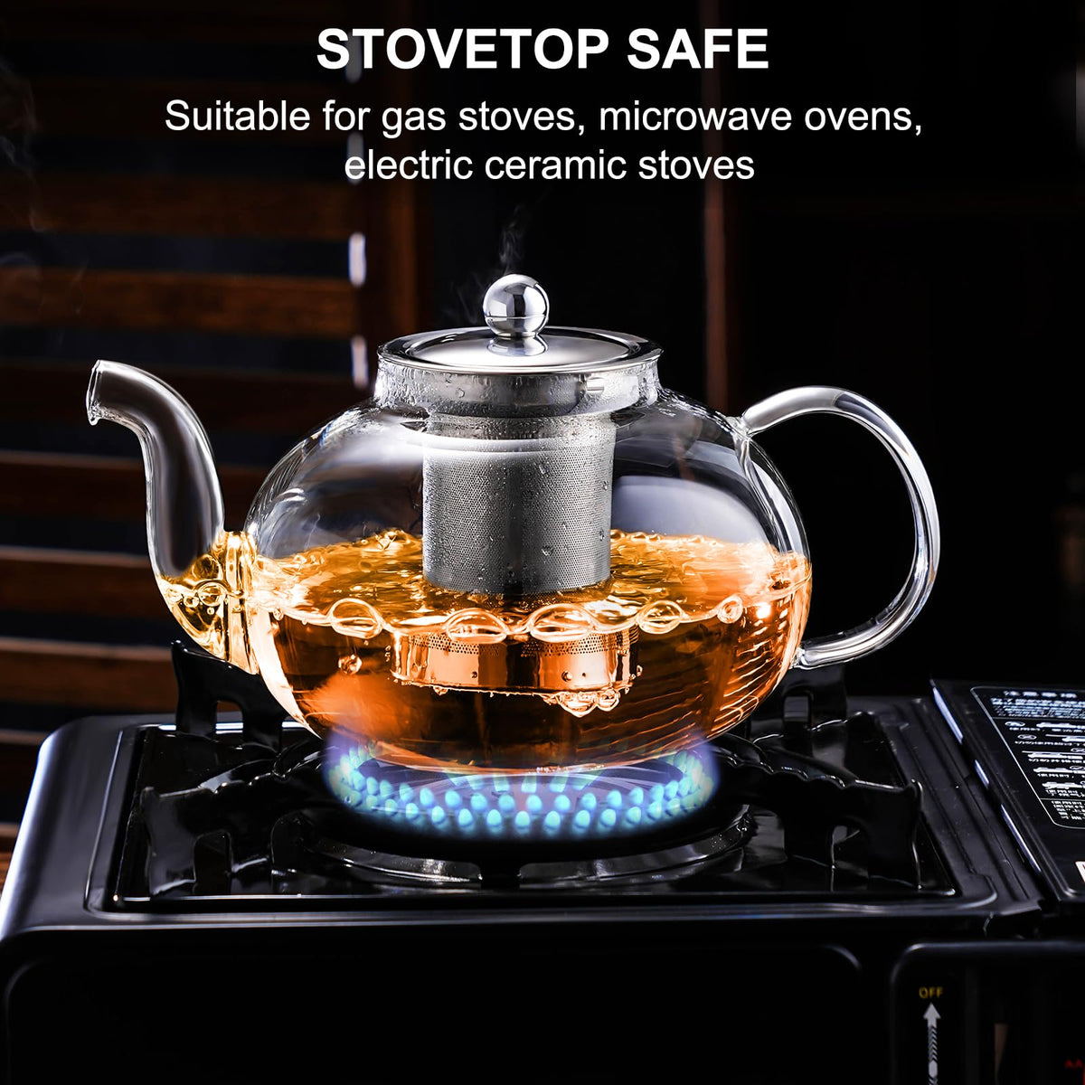 Glass Teapot with Infuser (40 Fl Oz)