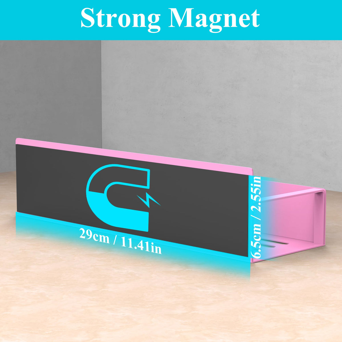 Metal Magnetic Spice Rack for Refrigerator Pink (4 Count)