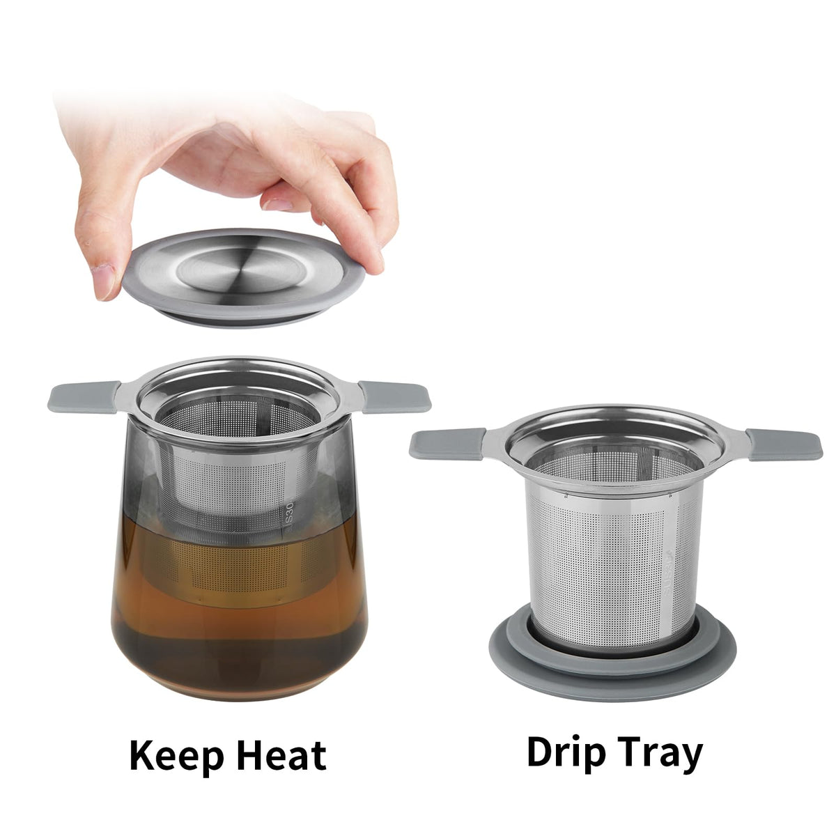 Stainless Steel Fine Mesh Tea Infuser for Loose Leaf Tea