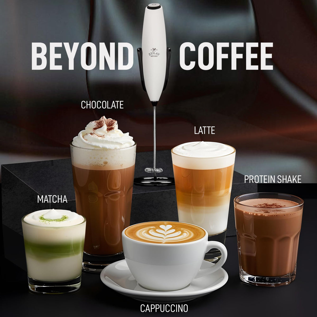 Powerful Milk Frother Wand With Duracell Batteries