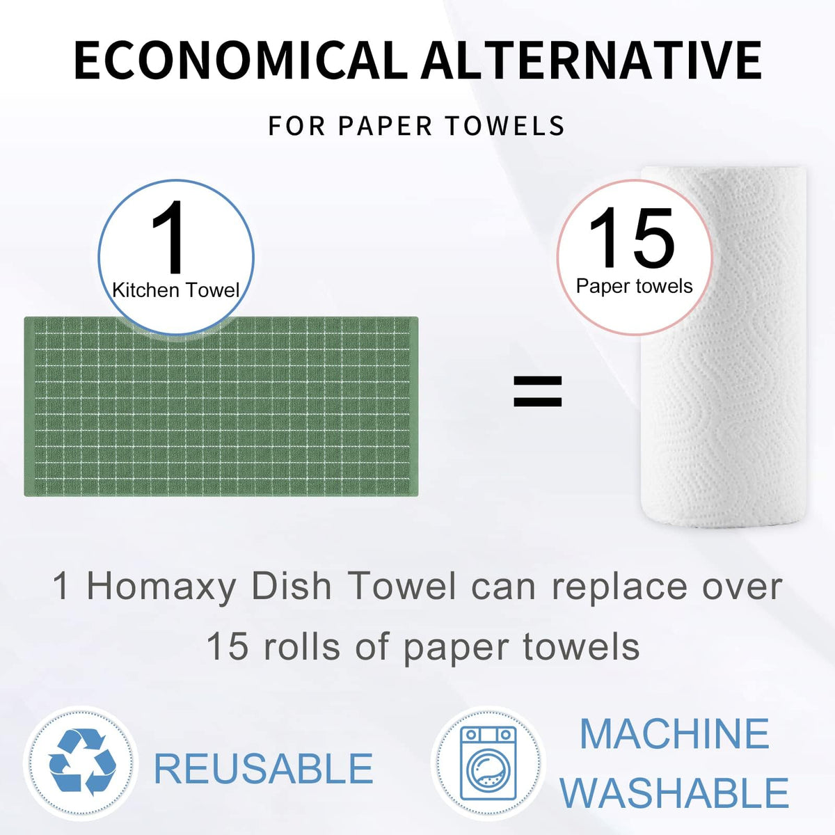 100% Cotton Terry Kitchen Towels (24 Count)