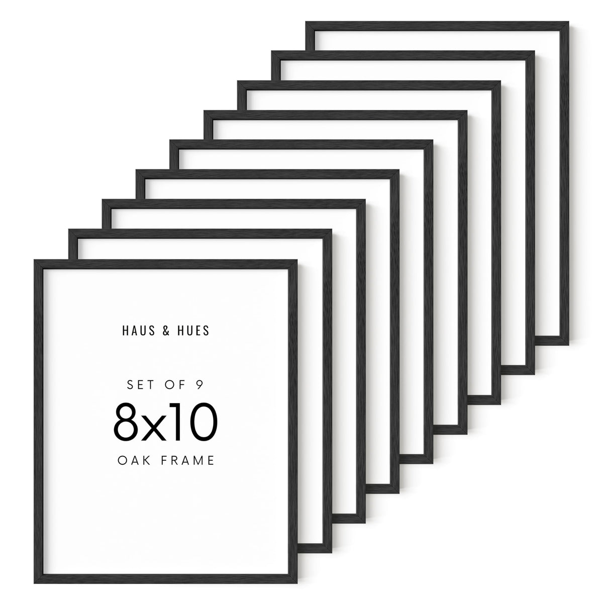 Standalone Black Oak Frame Set of 9 (9 Count)