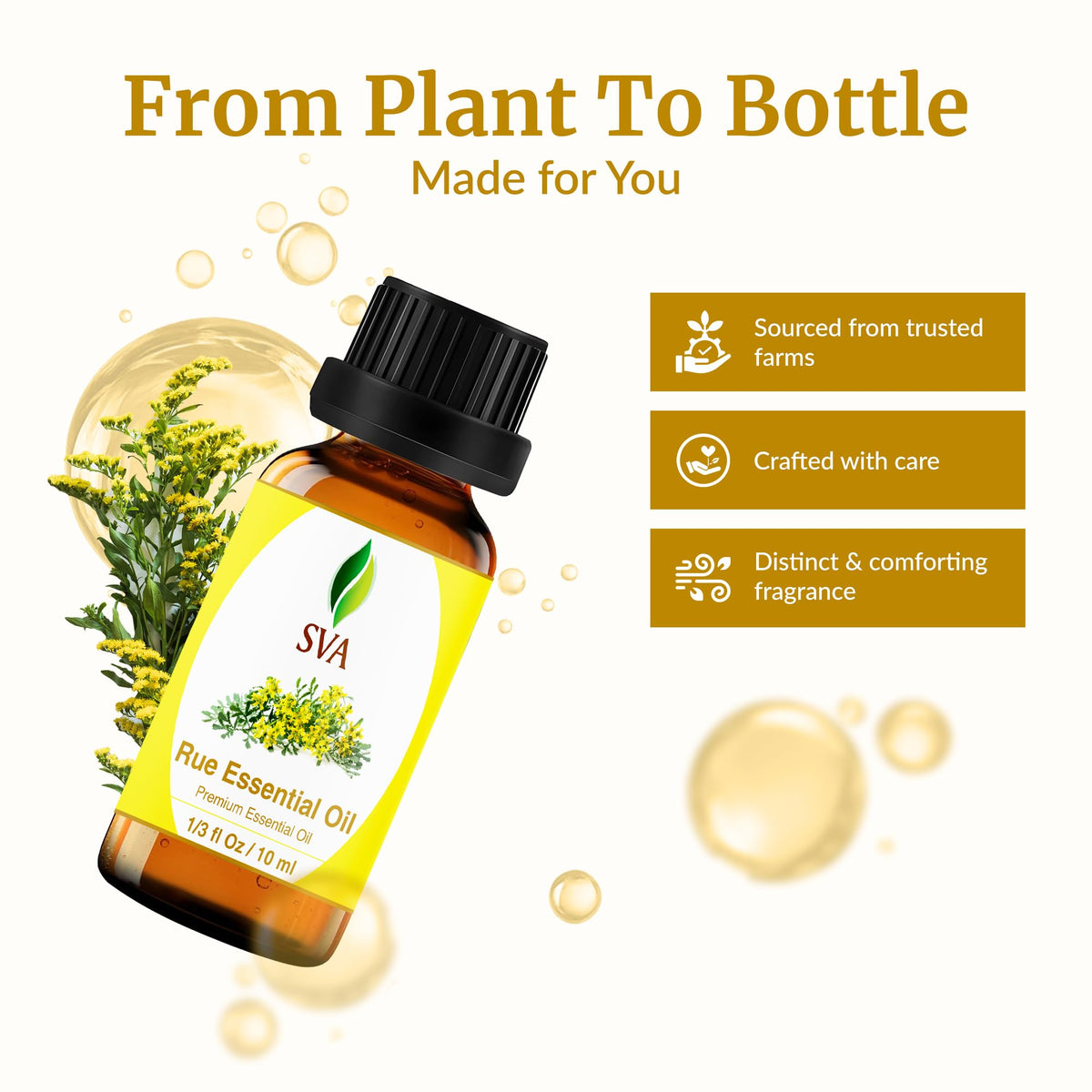 SVA Rue Essential Oil in Glass Bottle