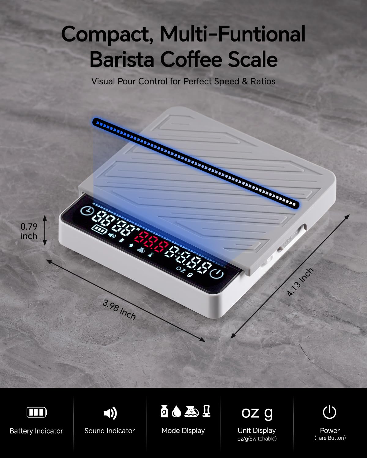Digital Mini Coffee Scale with Timer