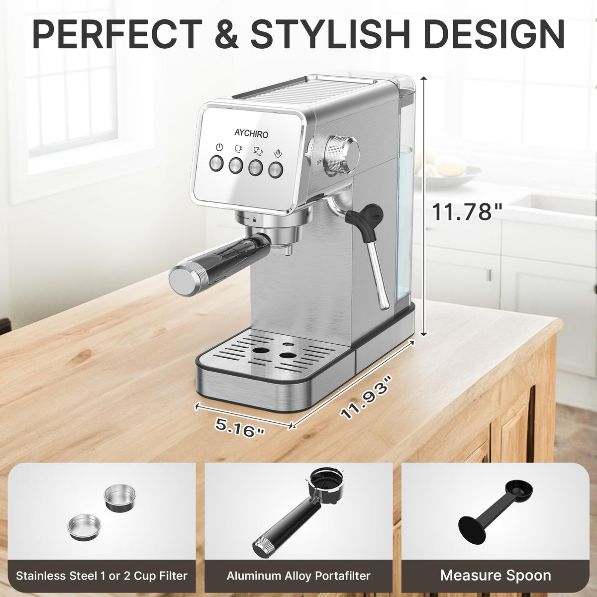 20 Bar Espresso Machine with Milk Frother