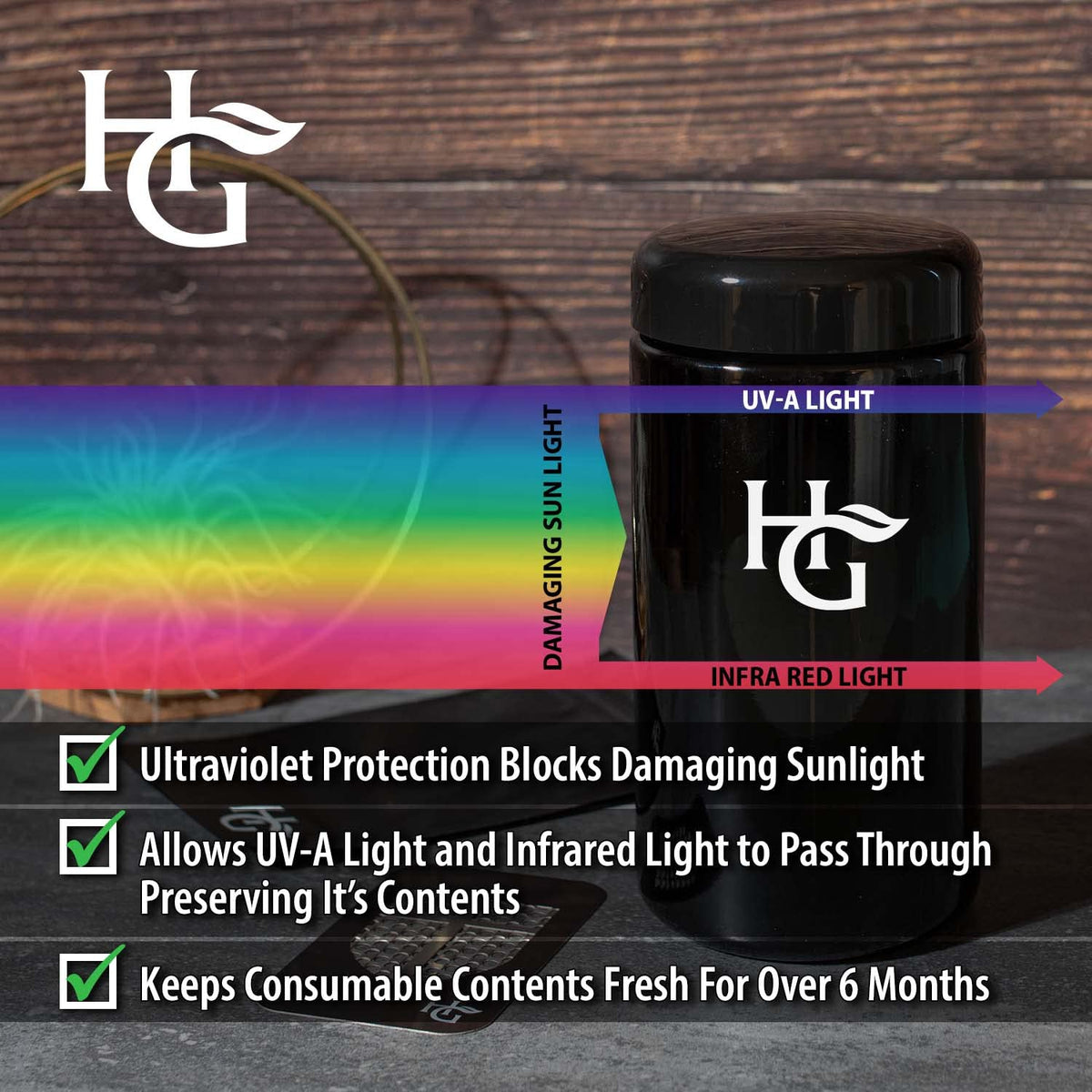 2 Oz Airtight Ultraviolet Jar