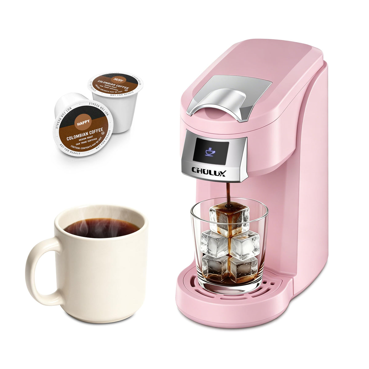 Lite Single Serve Coffee Maker for K Cup with One Touch Brew