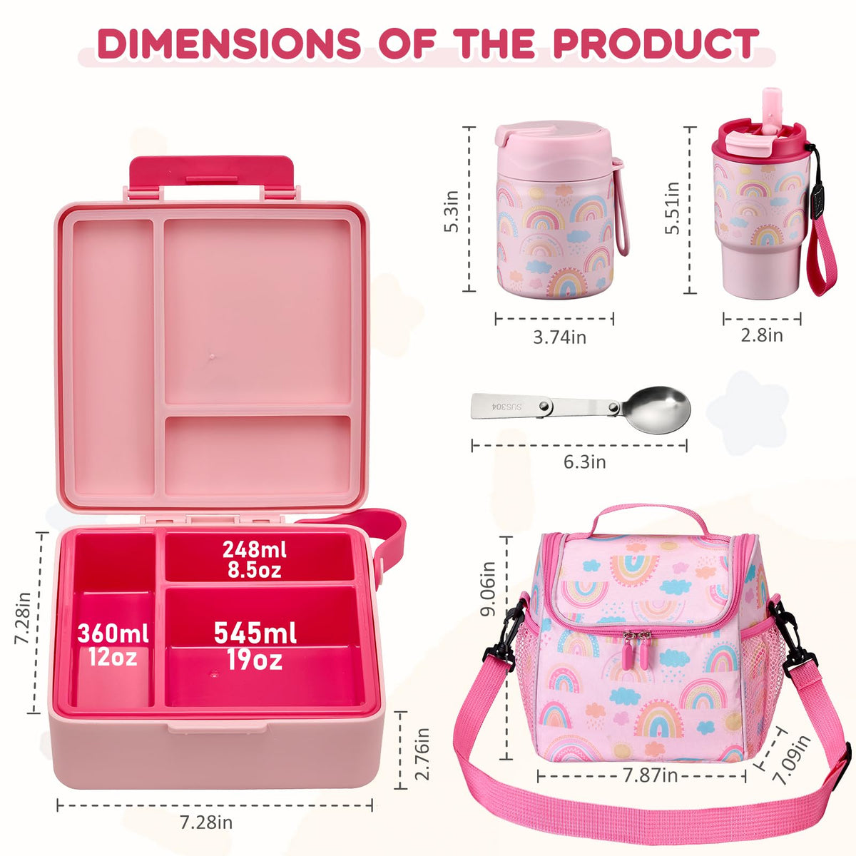 Lunch Box Set with Bento Box Container