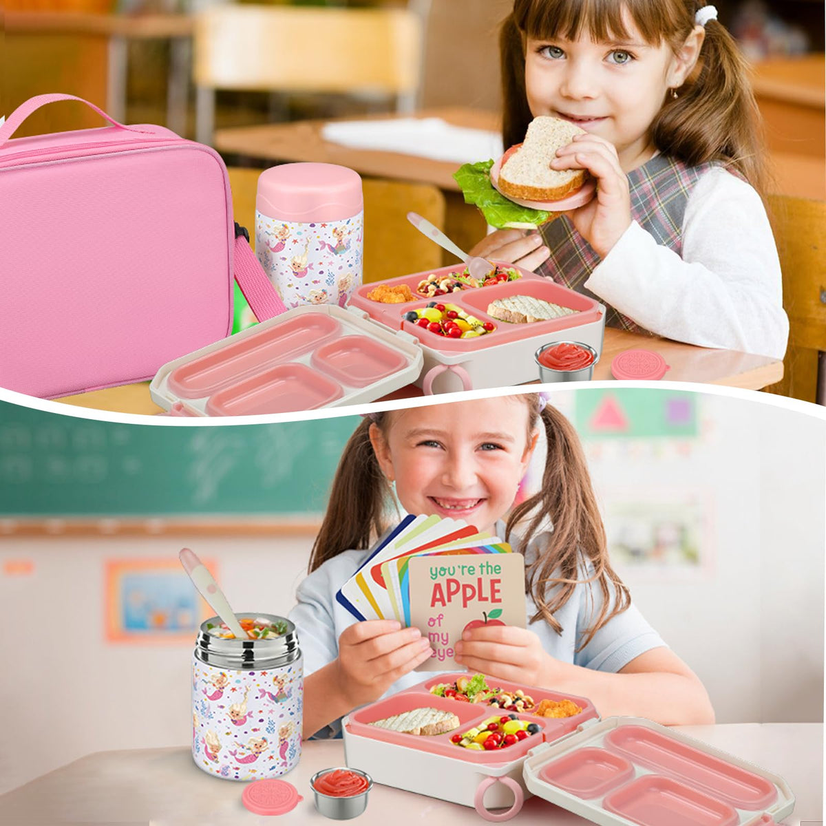 Bento Lunch Box for Kids with 12oz Soup Thermo Leak