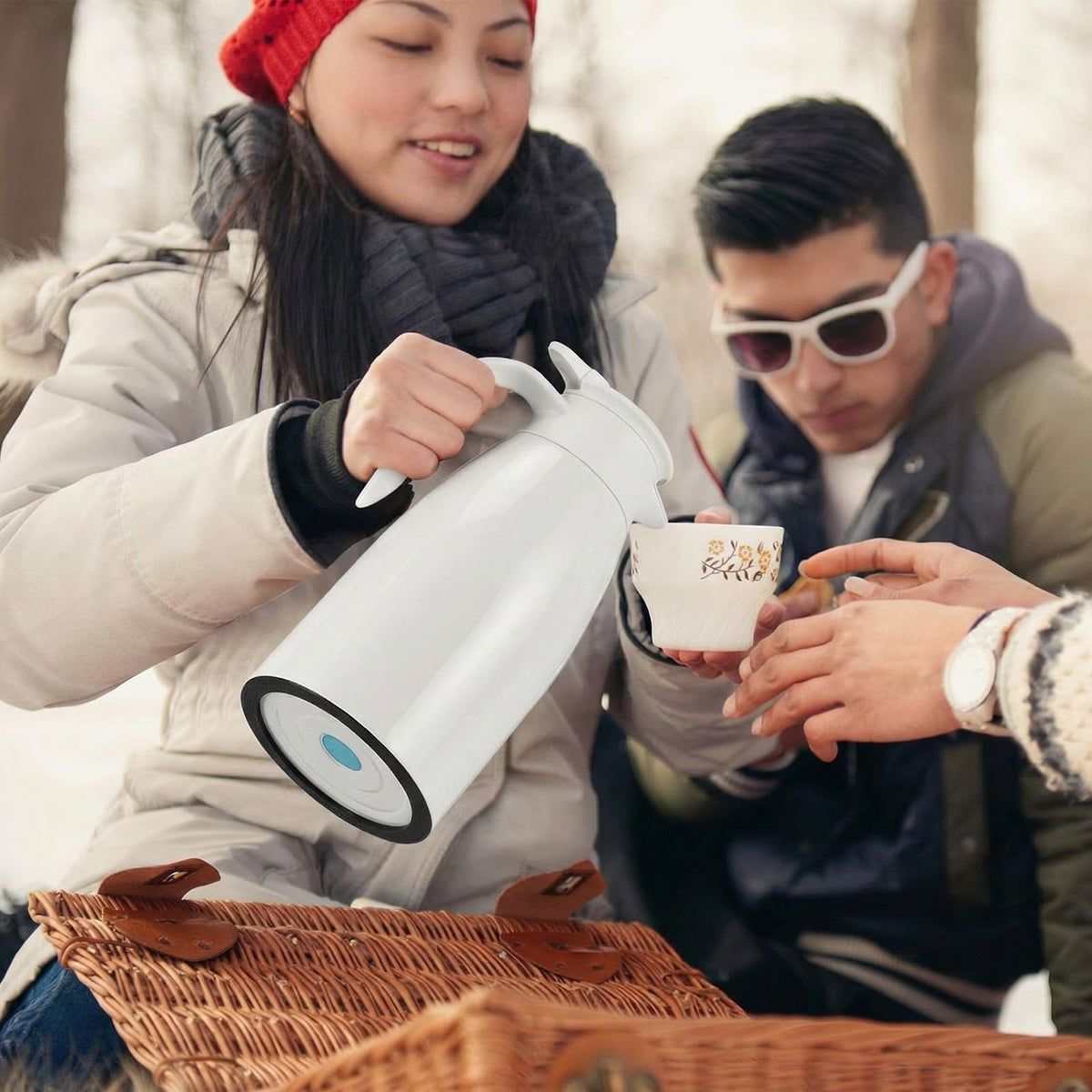 2 Pcs Thermal Coffee Carafe Insulated Stainless Steel Coffee Carafe for Hot Liquid Vacuum Thermal Pot Creamer Pitcher Dispenser with Brushes Keeping Hot Water Milk (2 Count)