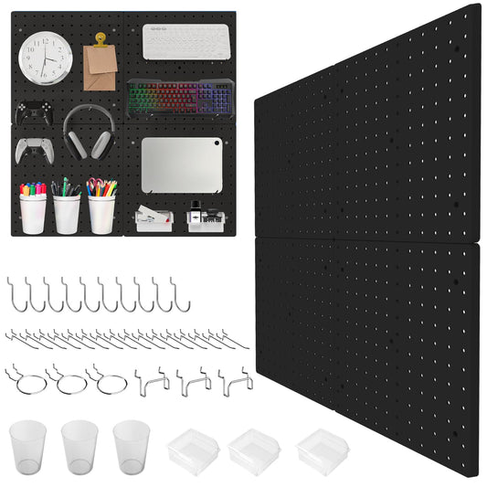 Modular Plastic Peg Board Wall Organizer Kit (4 Count)