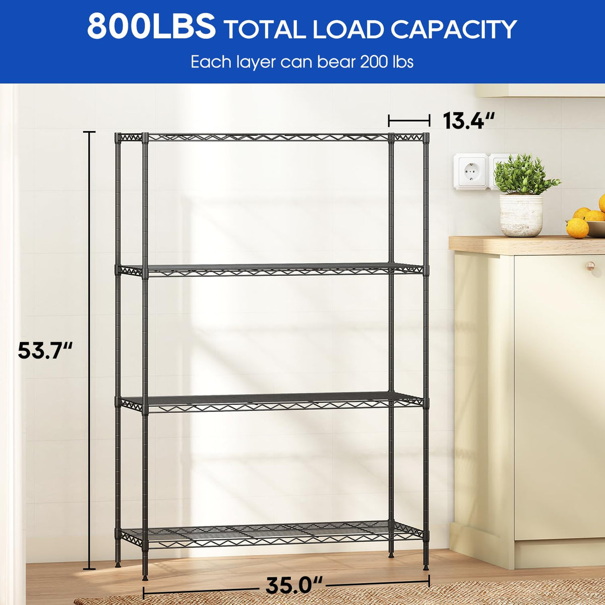 4 Tier Wire Shelf