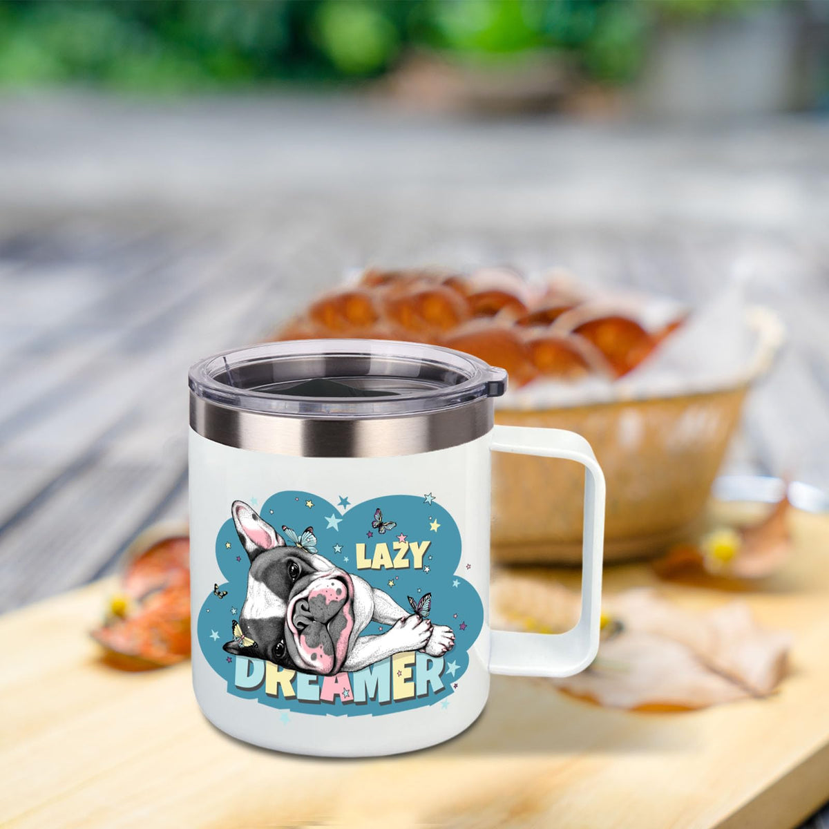 14oz sublimation Insulated Stainless Steel Coffee Mug with Lid Bulk 2 Pack (2 Count)