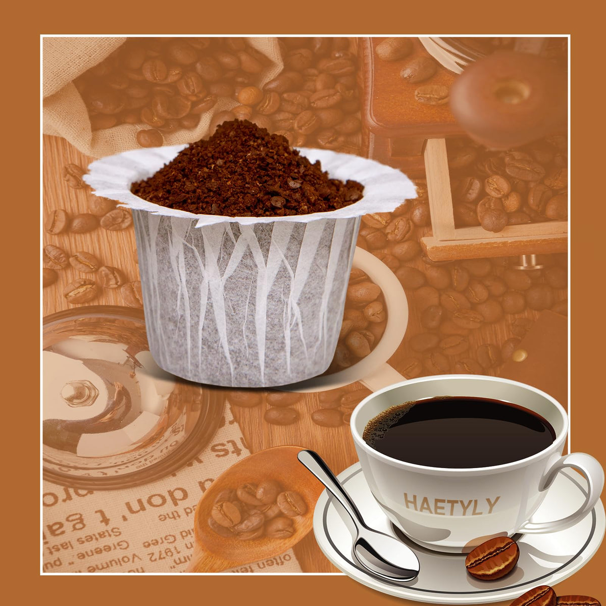 600 Count Disposable Paper Coffee Filters for Keurig 1.0 and 2.0 Coffee Maker