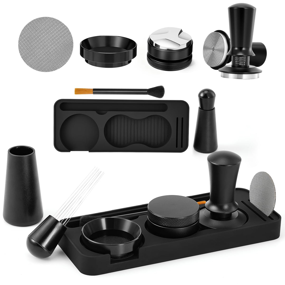 54mm Espresso Accessories Kit with Silicone Tamping Station