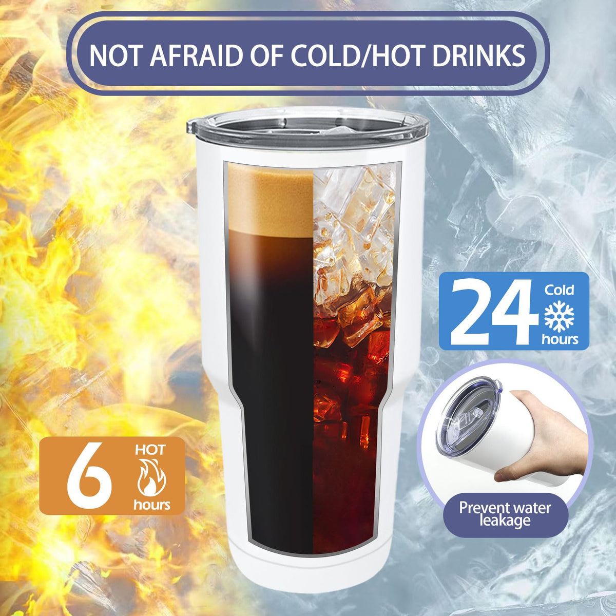8 Pack Sublimation Tumbler Blank White Bulk Stainless Steel Double Wall Vacuum Insulated Coffee Travel Tumbler Car Cups with Straws (30 Count)