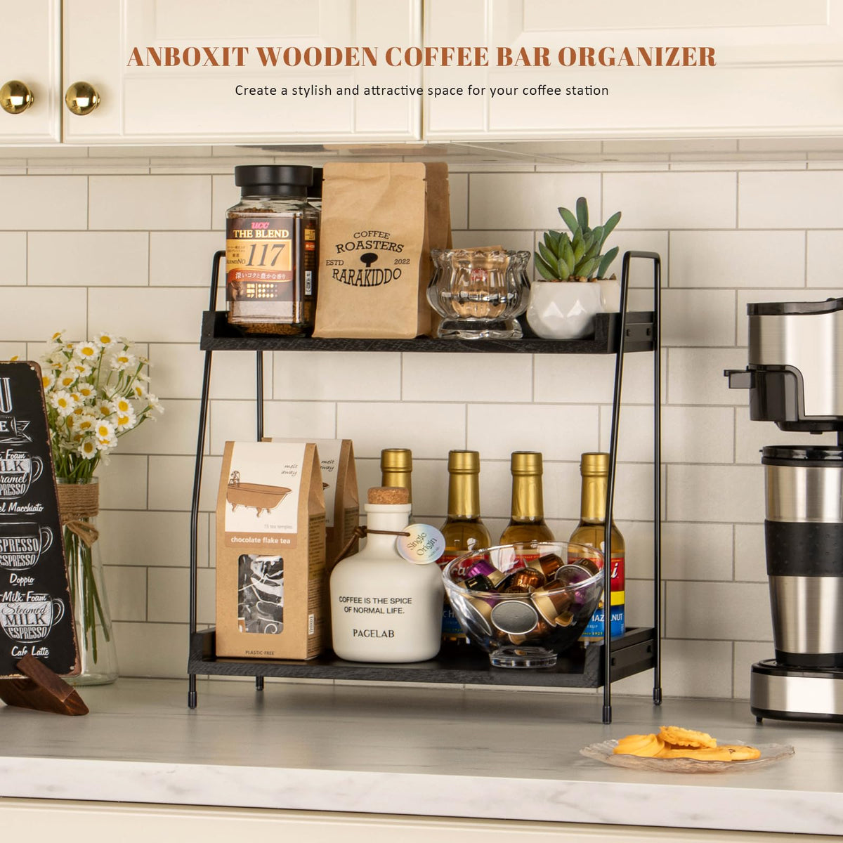 2 Tier Coffee Station Organizer