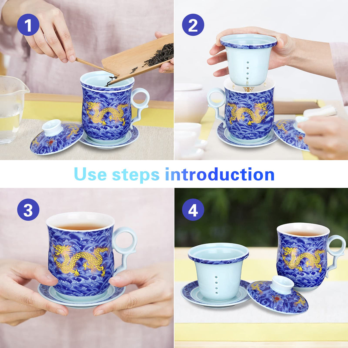 Chinese Tea Cup with Lid