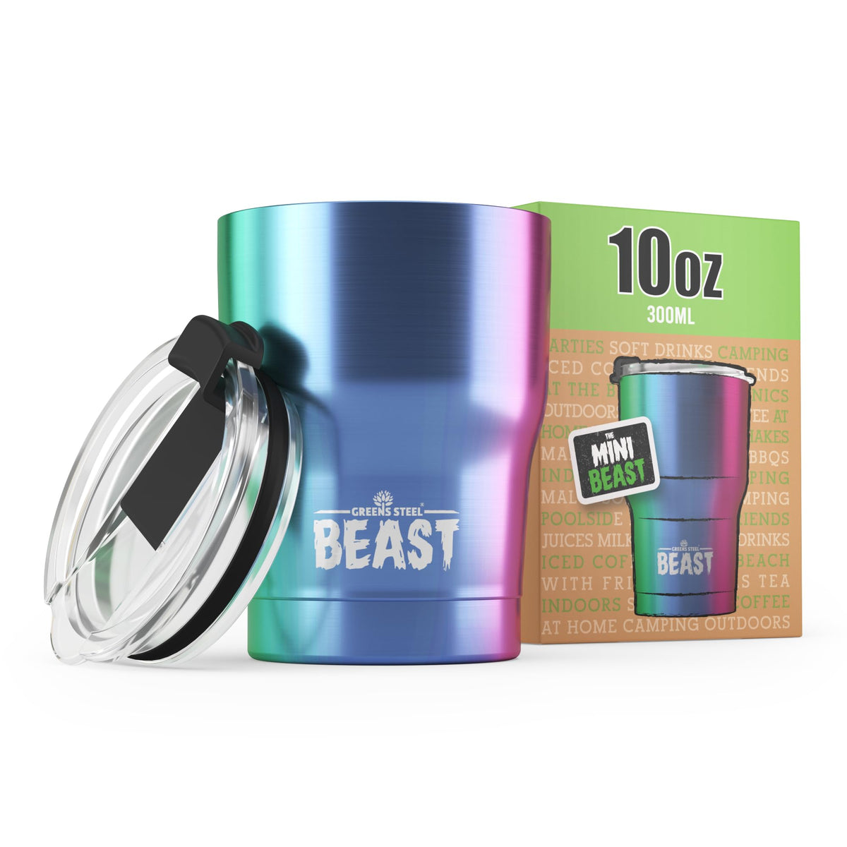 Beast 10 oz Tumbler Stainless Steel Vacuum Insulated Coffee Ice Cup Double Wall Travel Flask