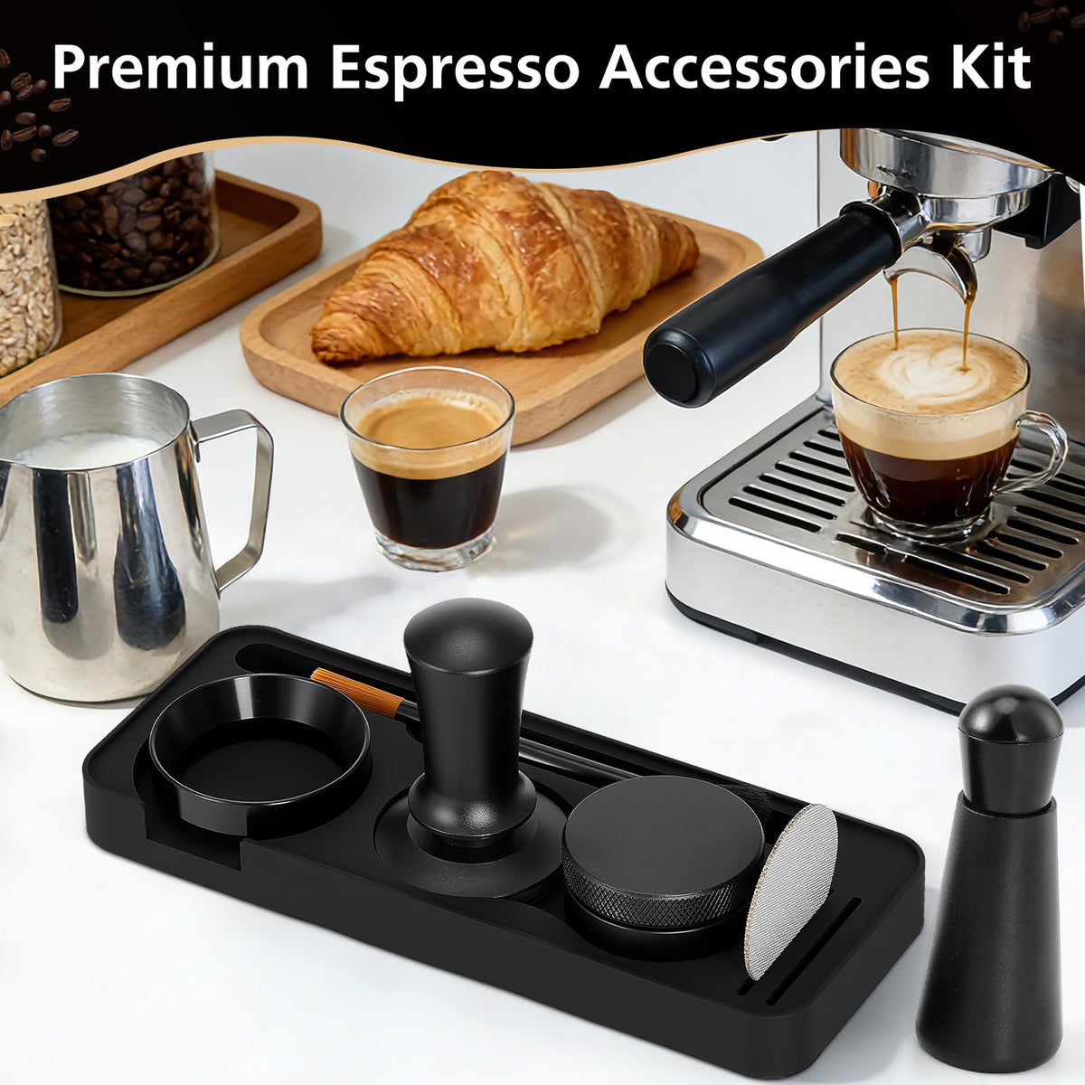 54mm Espresso Accessories Kit with Silicone Tamping Station